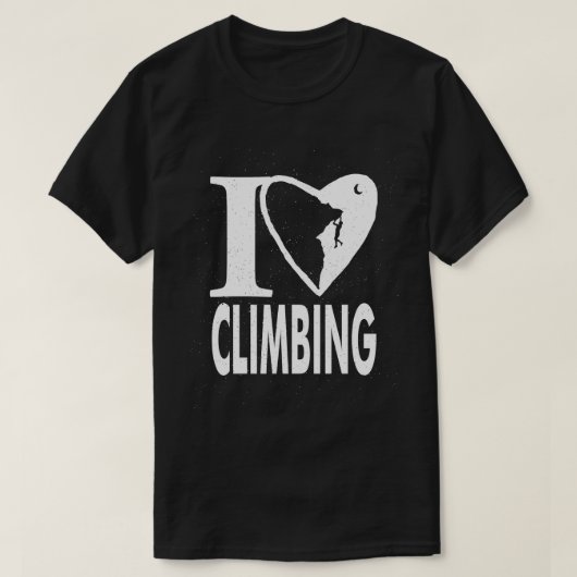 Ich liebe Klettern T-Shirt (Design vorne)