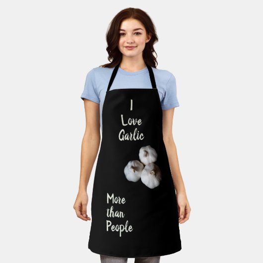 Ich Liebe Knoblauch mehr als Menschen Humorvollen  Schürze (Getragen)