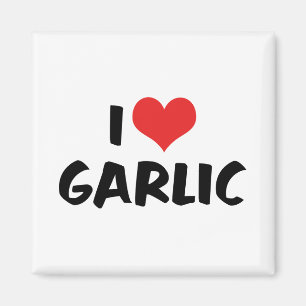 Ich liebe Knoblauch mit Herz - Liebhaber der Stink Magnet