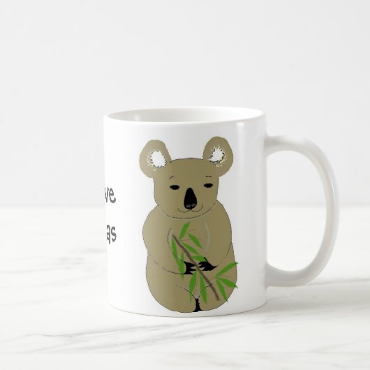 Ich liebe Koalas Kaffeetasse (Rechts)