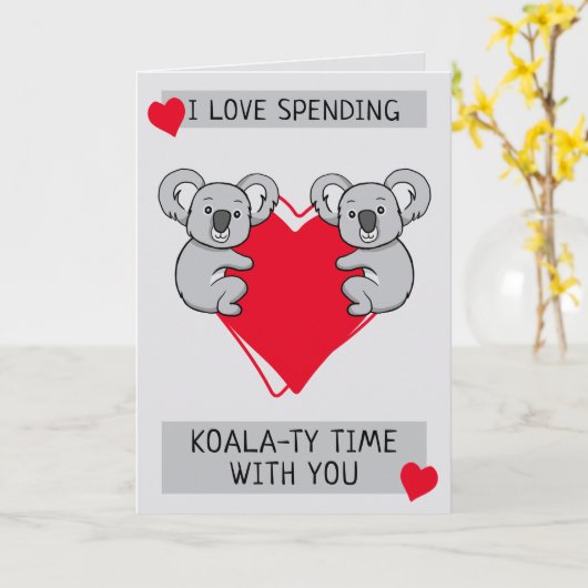 Ich Liebe Koalaty Zeit mit dir zu verbringen Gruß Karte (Gelbe Blume)