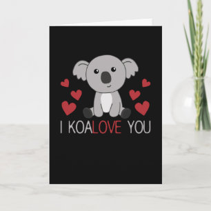 Ich liebe Koalove Süße Koalas Mit Herzen Süße Tier Karte