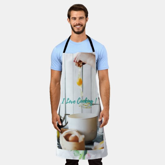 "Ich Liebe kochen!" Schürze (Getragen)
