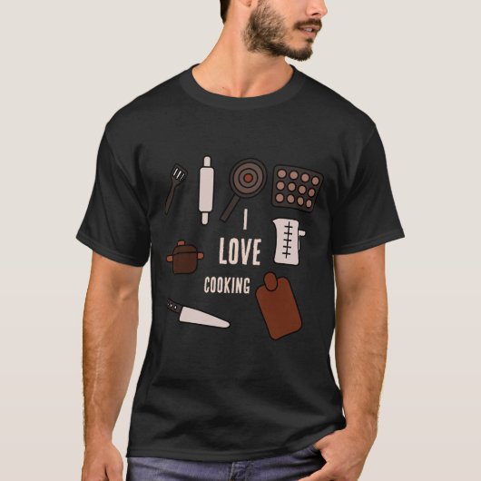 Ich liebe Kochen T-Shirt (Vorderseite)