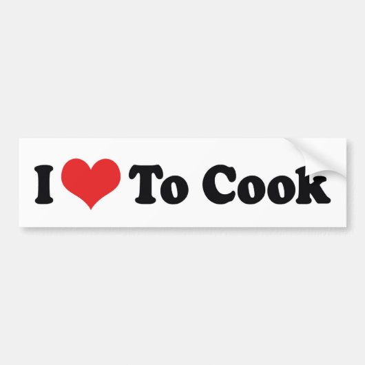 Ich Liebe Kochherz - Koch Baker Kochen Lover Autoaufkleber (Vorne)