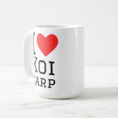 Ich liebe Koi-Karpfen Kaffeetasse (Vorderseite Links)
