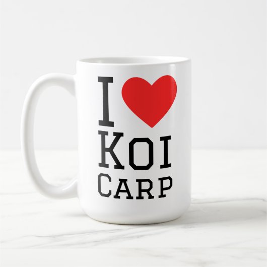 Ich liebe Koi-Karpfen Kaffeetasse (Links)