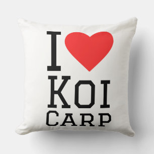 Ich liebe Koi-Karpfen Kissen