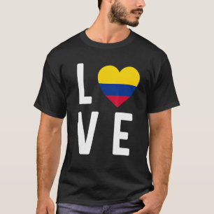 Ich liebe Kolumbien Flagge Karte Kolumbianischer S T-Shirt