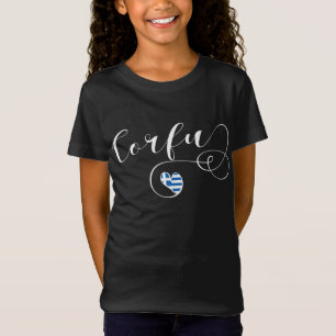 Ich liebe Korfu, Griechische Flagge, Kerkyra T-Shi T-Shirt