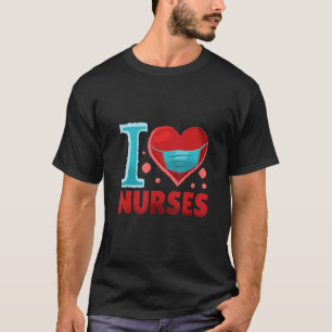 Ich liebe Krankenschwestern für Frauen Rn Lpn T-Shirt