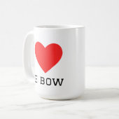 Ich liebe Krawatten-Schleife Kaffeetasse (Vorderseite Links)