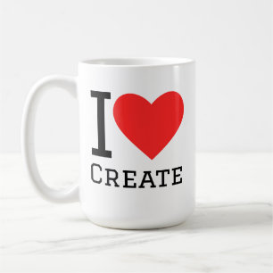 Ich liebe kreieren kaffeetasse