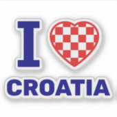 Ich liebe Kroatien Aufkleber (Vorderseite)