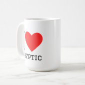 Ich liebe kryptisch kaffeetasse (Vorderseite Links)