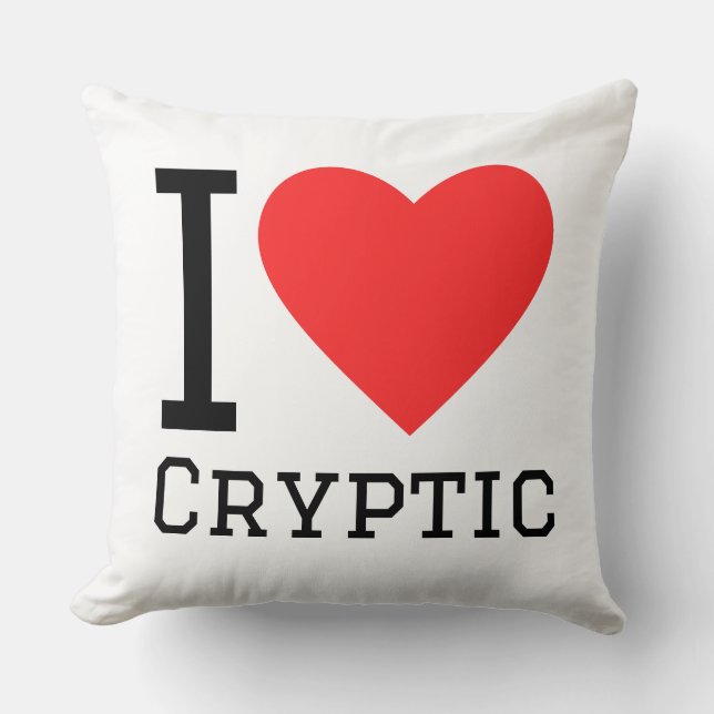 Ich liebe kryptisch kissen (Vorderseite)