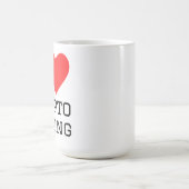 Ich liebe Krypto-Mining Kaffeetasse (Mittel)