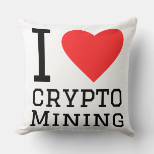 Ich liebe Krypto-Mining Kissen