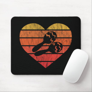 Ich liebe kubanische Maracas-Percussion Mousepad