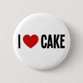 Ich liebe Kuchen • Ich Herz Kuchen Runde Schaltflä Button (Vorderseite)