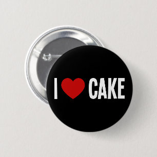 Ich liebe Kuchen • Ich Herz Kuchen Runde Schaltflä Button