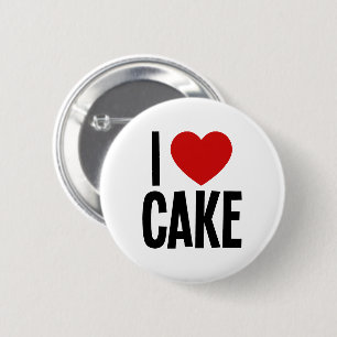 Ich liebe Kuchen • Ich Herz Kuchen Runde Schaltflä Button