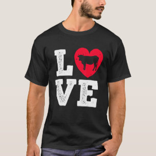 Ich liebe Kühe  Bauernhof Landwirt Retro & T-Shirt