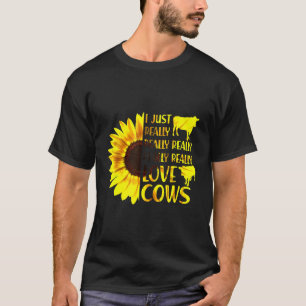 Ich liebe Kühe einfach wirklich sehr Hippie Sonnen T-Shirt
