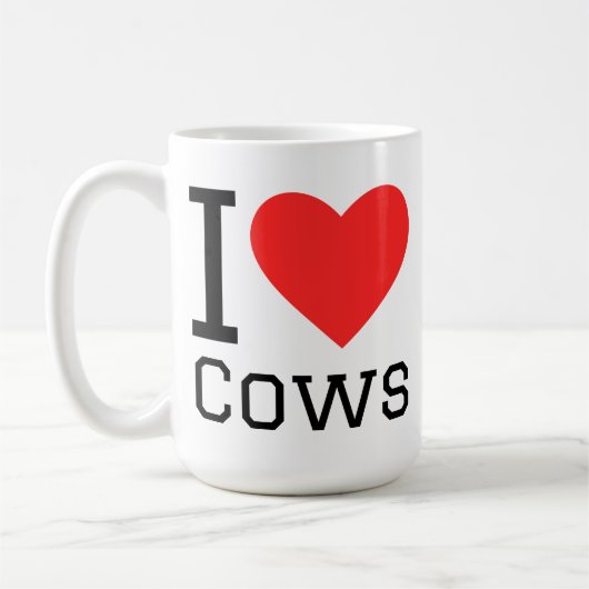 Ich liebe Kühe Kaffeetasse (Links)