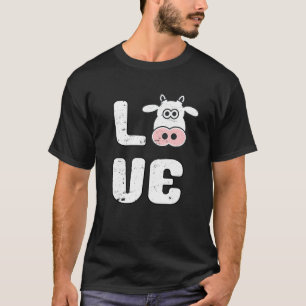 Ich liebe Kühe Kuh Bauer Landwirtschaft Lustig T-Shirt