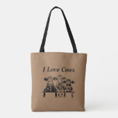 Ich liebe Kühe Tasche (Rückseite)