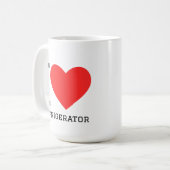 Ich liebe Kühlschrank Kaffeetasse (Vorderseite Links)