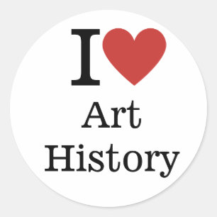 Ich ❤️ Liebe Kunstgeschichte für Studierende/Fakul Runder Aufkleber