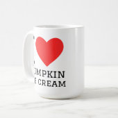Ich liebe Kürbiseis Kaffeetasse (Vorderseite Links)