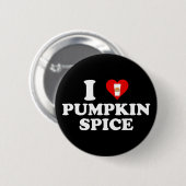 Ich liebe Kürbisgewürz Button (Vorne & Hinten)