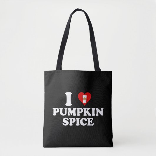 Ich liebe Kürbisgewürz Tasche (Vorderseite)