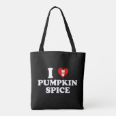 Ich liebe Kürbisgewürz Tasche (Rückseite)