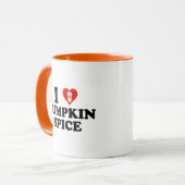 Ich liebe Kürbisgewürz Tasse (Vorderseite Links)