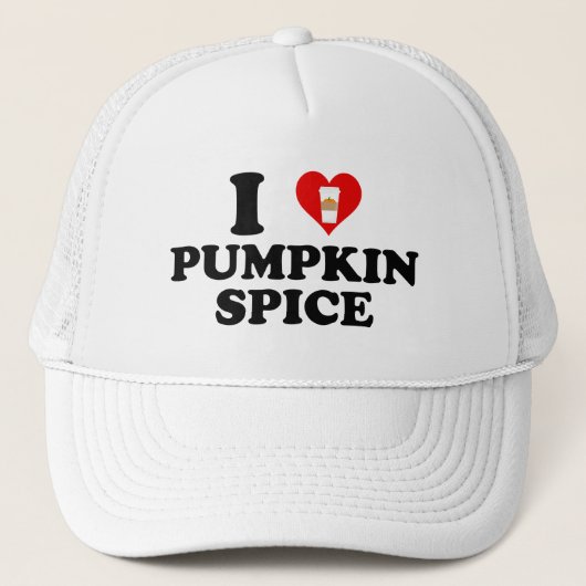 Ich liebe Kürbisgewürz Truckerkappe (Vorderseite)