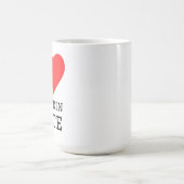 Ich liebe Kürbislatte Kaffeetasse (Mittel)