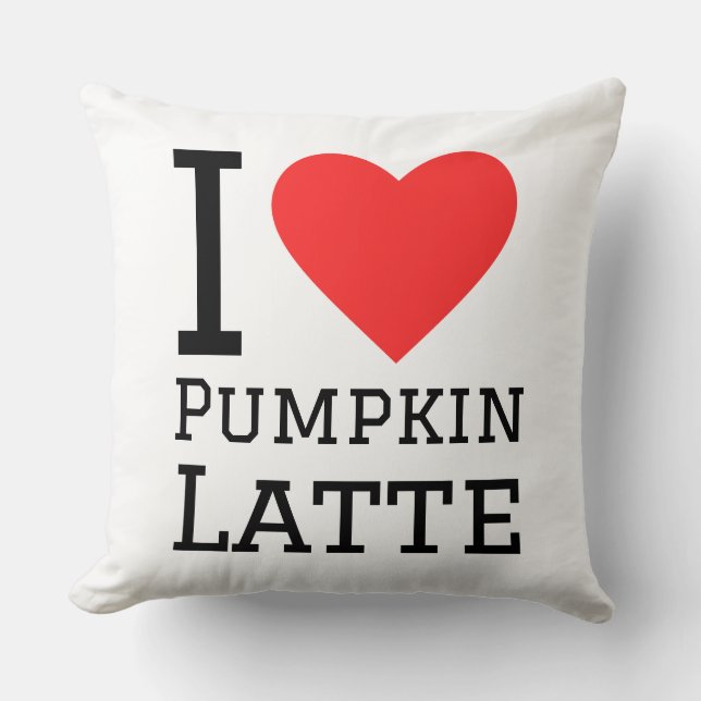 Ich liebe Kürbislatte Kissen (Vorderseite)