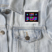 ICH LIEBE LA Schöne NeonButton Button (Beispiel)