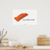 Ich Liebe Lachs Sushi! Poster (Küche)