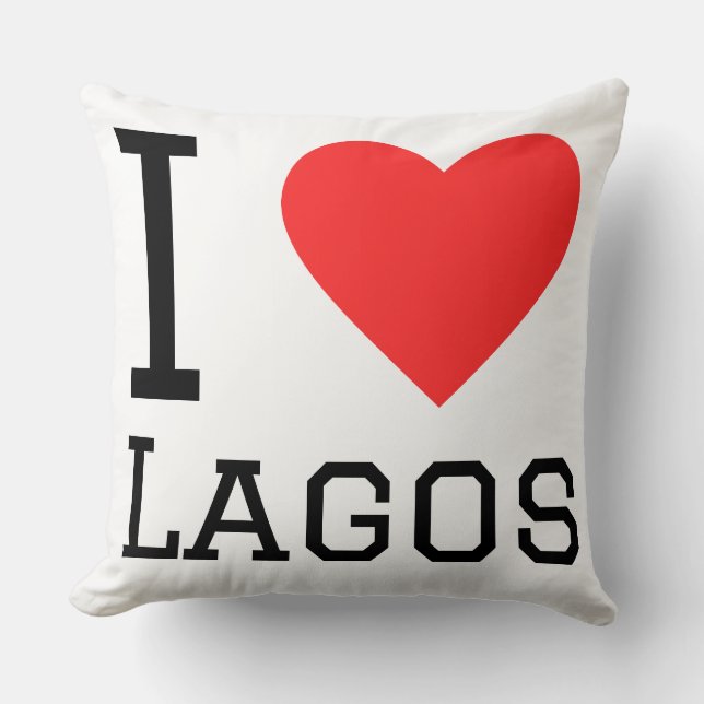 Ich liebe Lagos Kissen (Vorderseite)