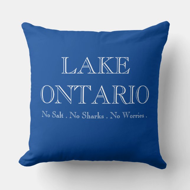 Ich liebe LAKE ONTARIO, großartiges Seebaudesign Kissen (Vorderseite)