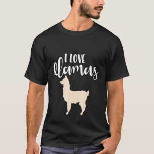 Ich liebe Lamas Erwachsene Jugendliche T-Shirt