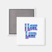 Ich liebe Lampe Magnet (Vorderseite/Rückseite)