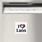 Ich liebe Laos-Flagge Magnet (In Situ (Geschirrspüler))