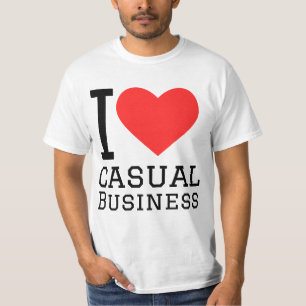 Ich liebe lässige Geschäftskleidung T-Shirt