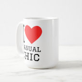 Ich liebe lässigen Chic Kaffeetasse (Vorderseite Links)
